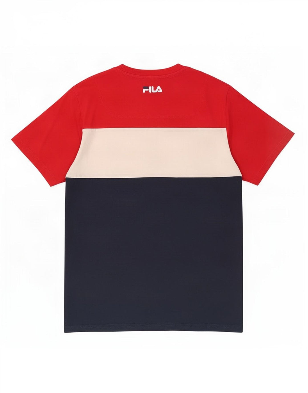 T-shirt grafica da uomo Fila Top in cotone color block medio multicolore