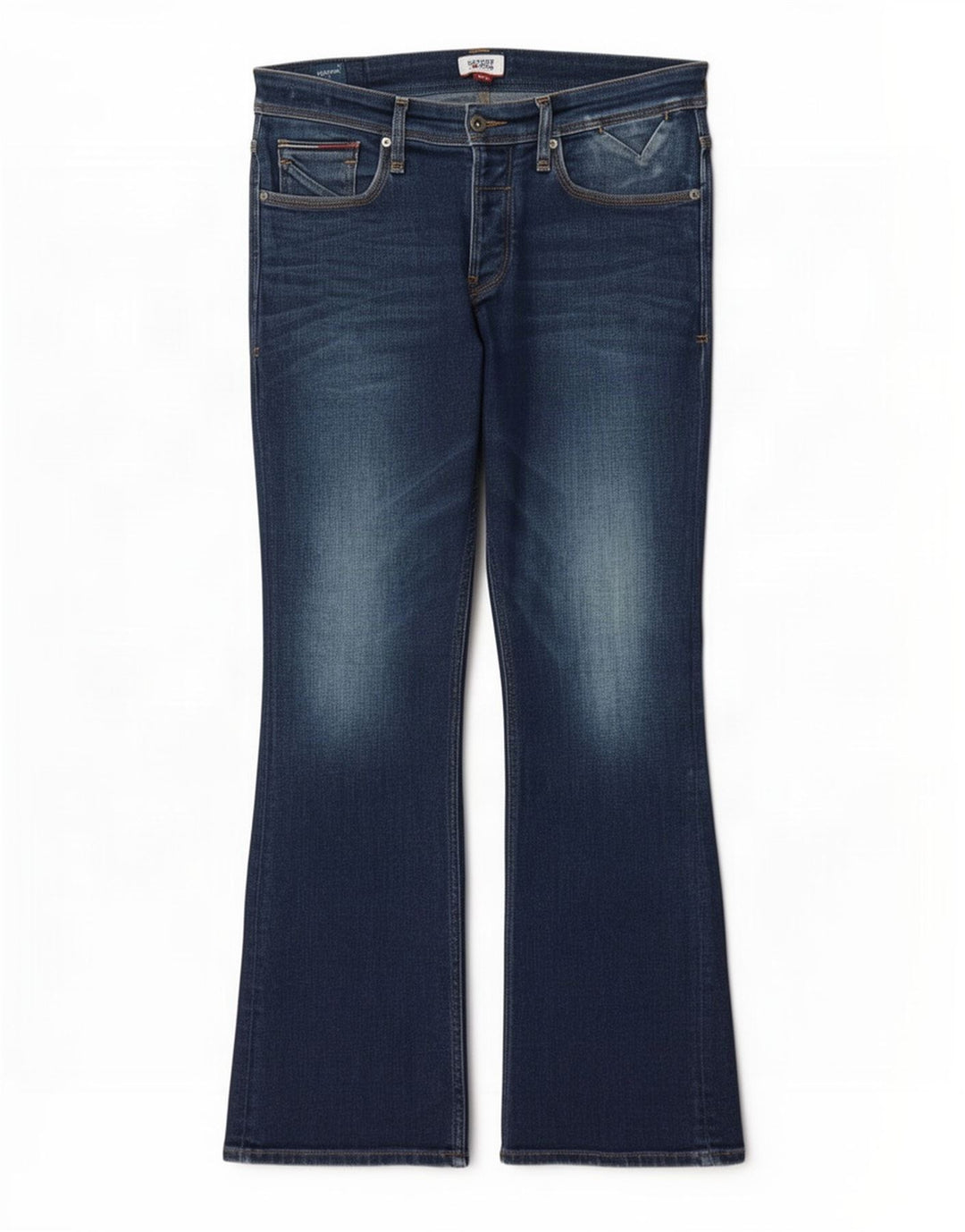 Jeans bootcut da uomo Tommy Hilfiger W32 L32 cotone blu