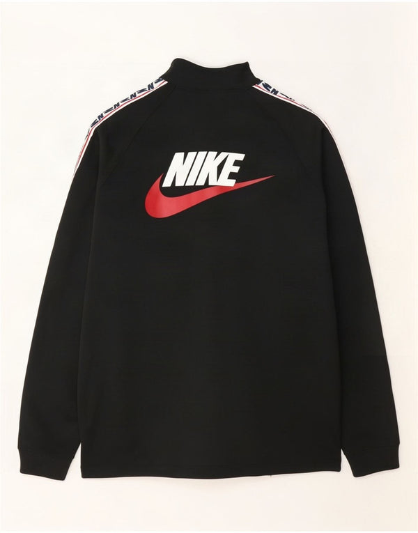 Giacca da ginnastica Nike da uomo con grafica, piccola, in poliestere color block nero