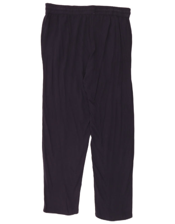 Marks & Spencer Womens Pegged Casual Trousers UK 16 Large W36 L32 Navy Blue