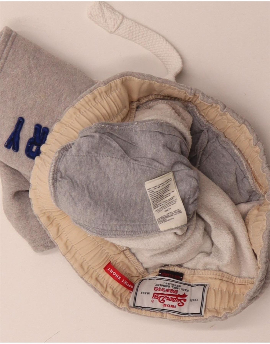 Pantaloncini sportivi grafici da uomo Superdry XL in cotone grigio