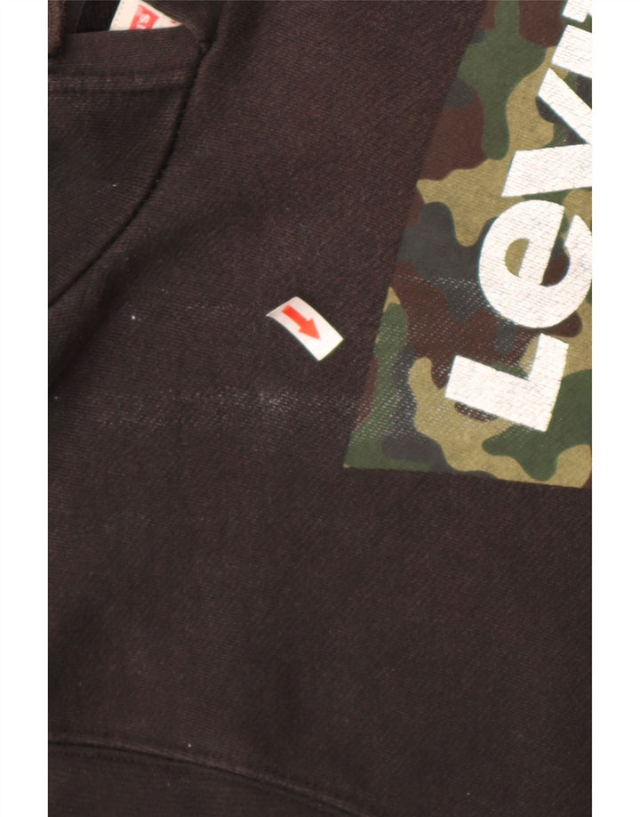 Maglione con cappuccio grafico da uomo Levi's in cotone nero medio