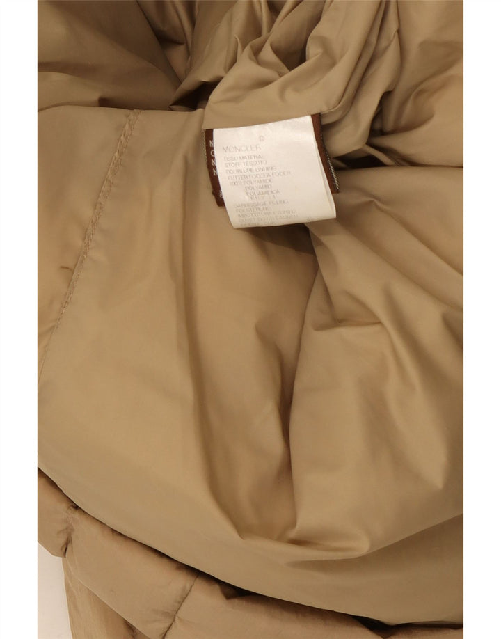 Cappotto imbottito da donna Moncler taglia 2 medio beige in poliammide