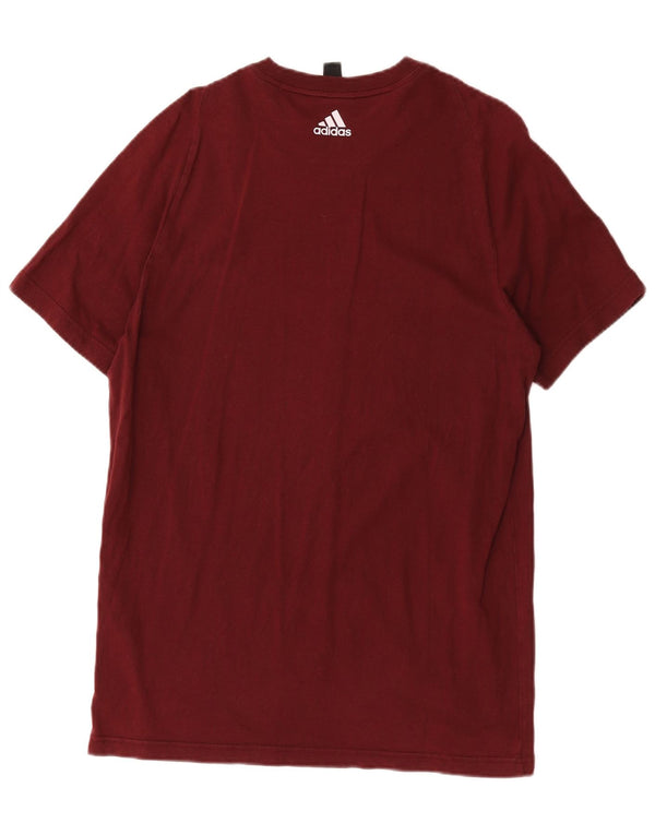 T-shirt grafica da uomo Adidas Top in cotone bordeaux medio