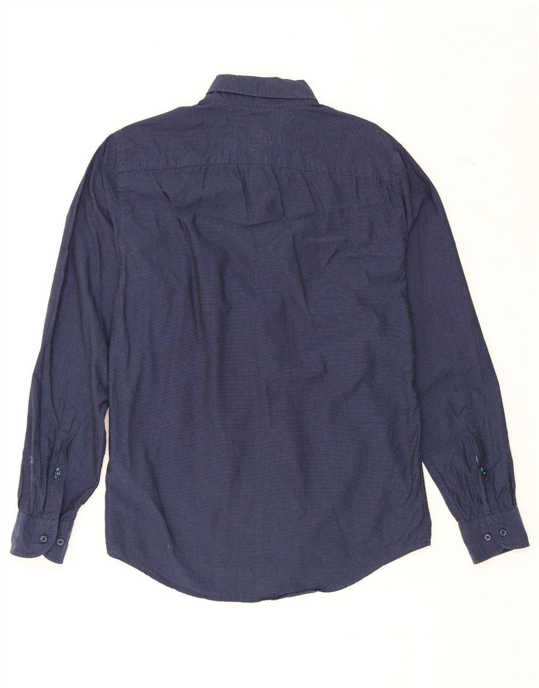 TOMMY HILFIGER Mens Regular Fit Shirt Small Navy Blue Spotted Cotton Vintage Tommy Hilfiger and Second-Hand Tommy Hilfiger from Messina Hembry 