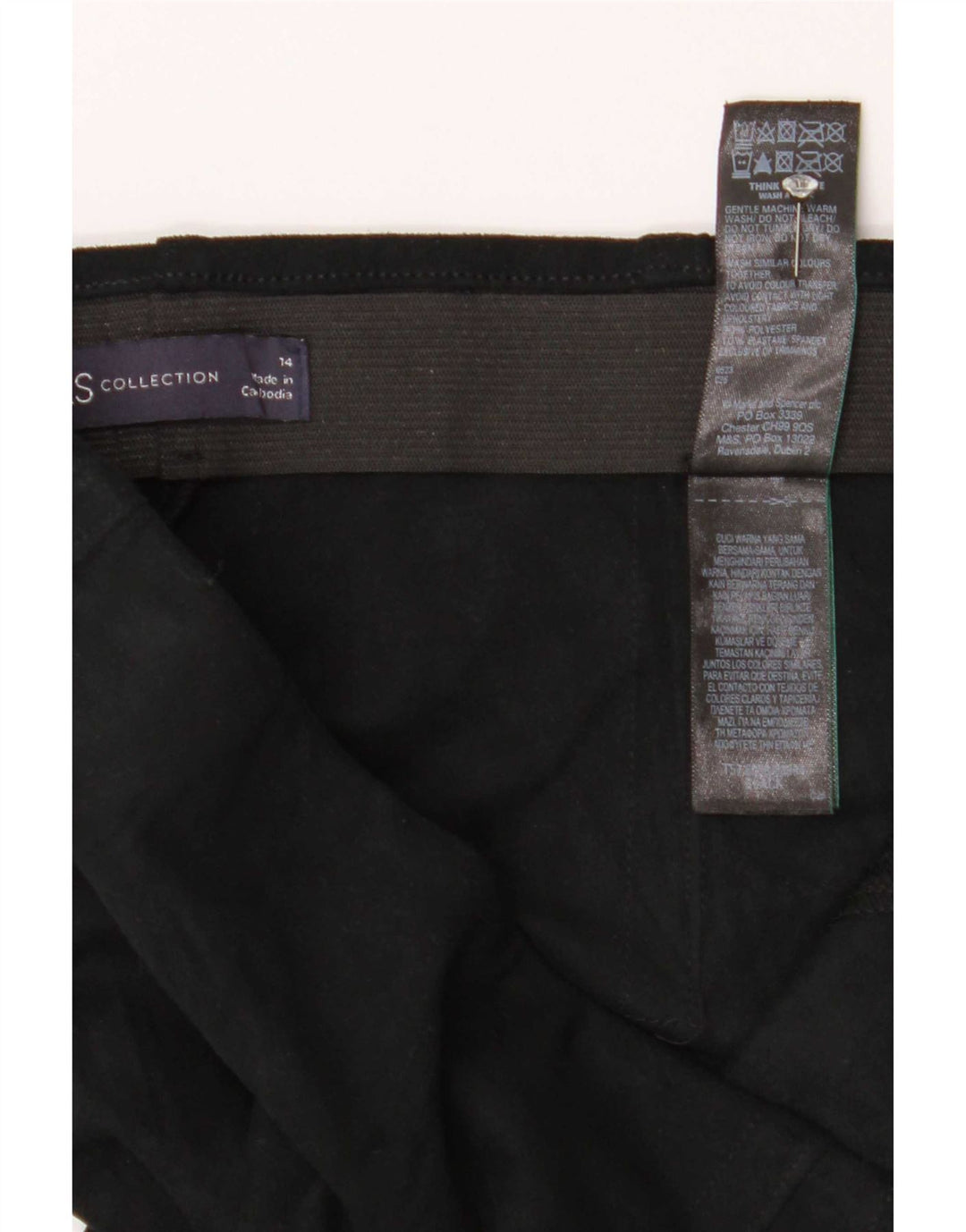 Leggings da donna Marks & Spencer UK 14 Large Nero Poliestere