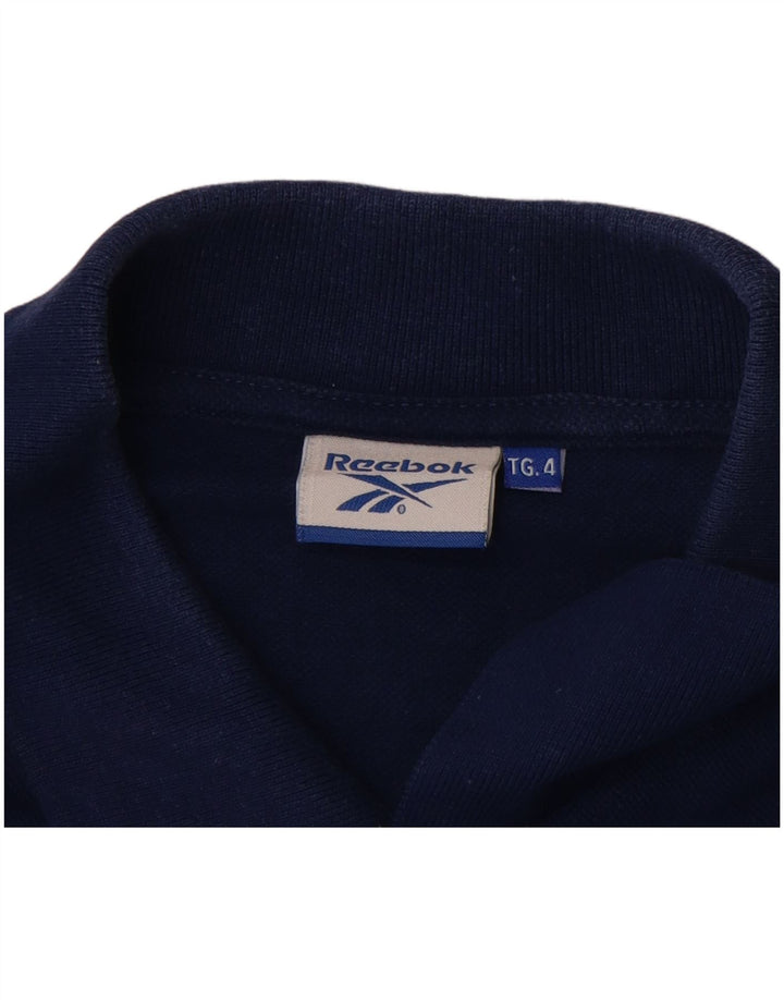 Polo REEBOK da uomo XL in cotone blu navy