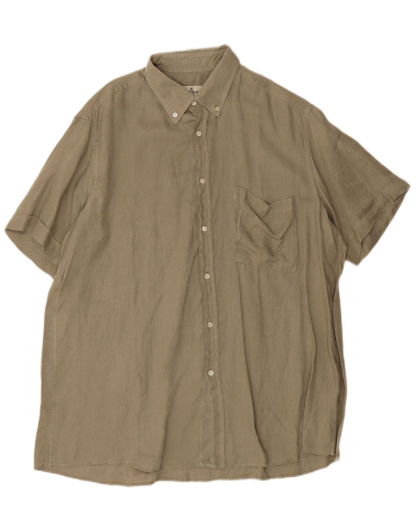 Camicia a maniche corte da uomo Cerruti 1881 Taglia 17 43 XL Cachi