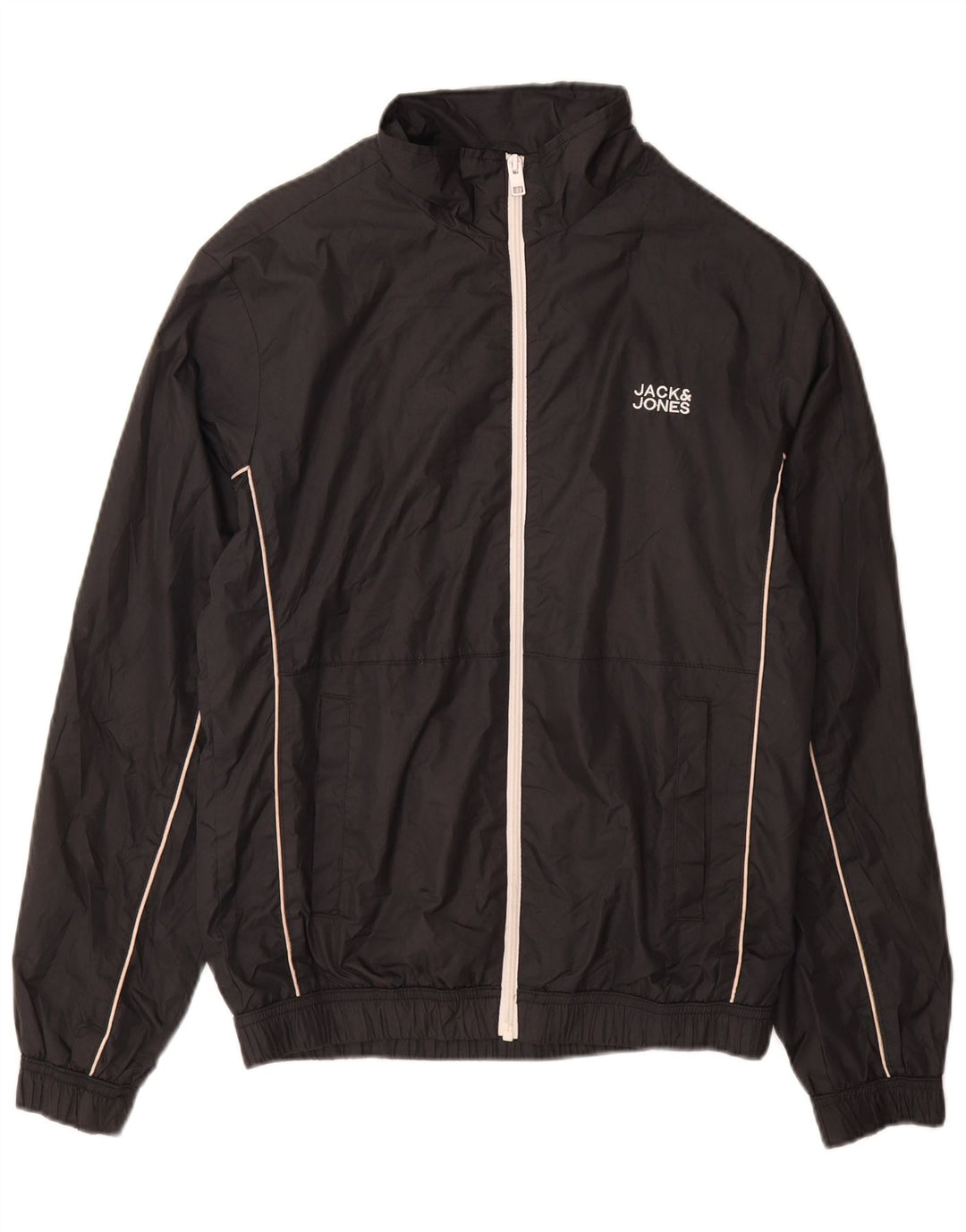 Giacca da tuta da uomo Jack & Jones, poliestere nero medio