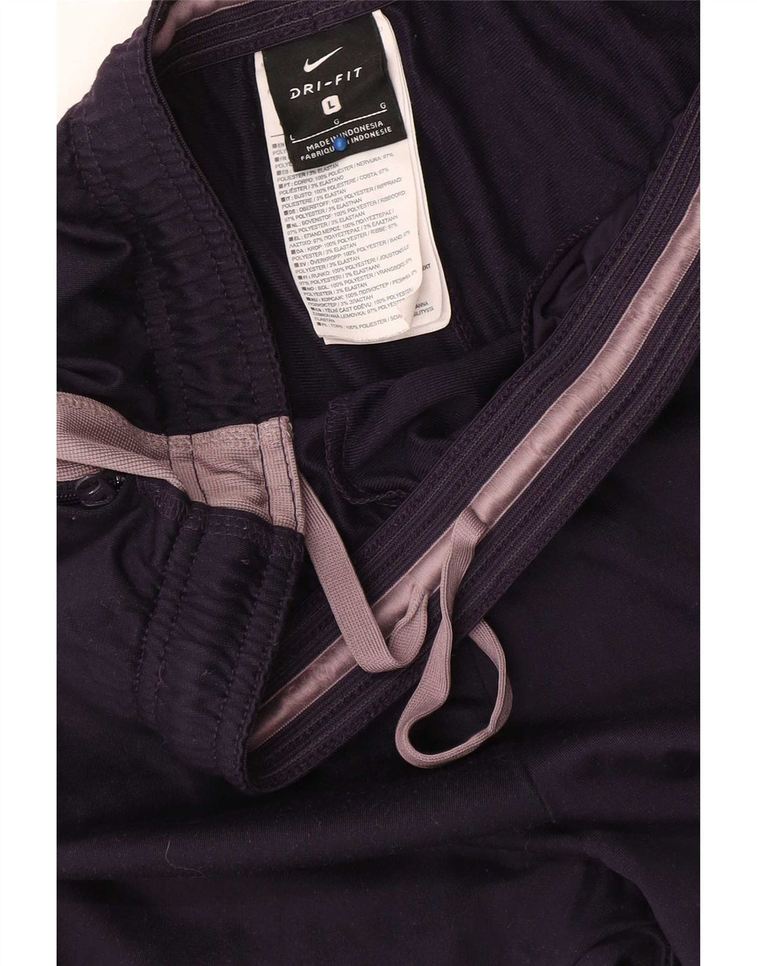 Pantaloni da tuta da donna Nike UK 14 Large Blu Navy Colourblock Poliestere