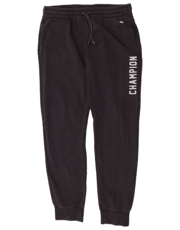 Pantaloni da tuta con grafica da uomo Champion, pantaloni da jogging, grandi, neri