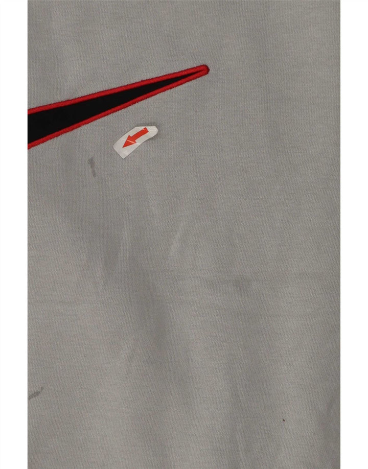 Felpa con grafica Nike da uomo, grande, in cotone color block grigio