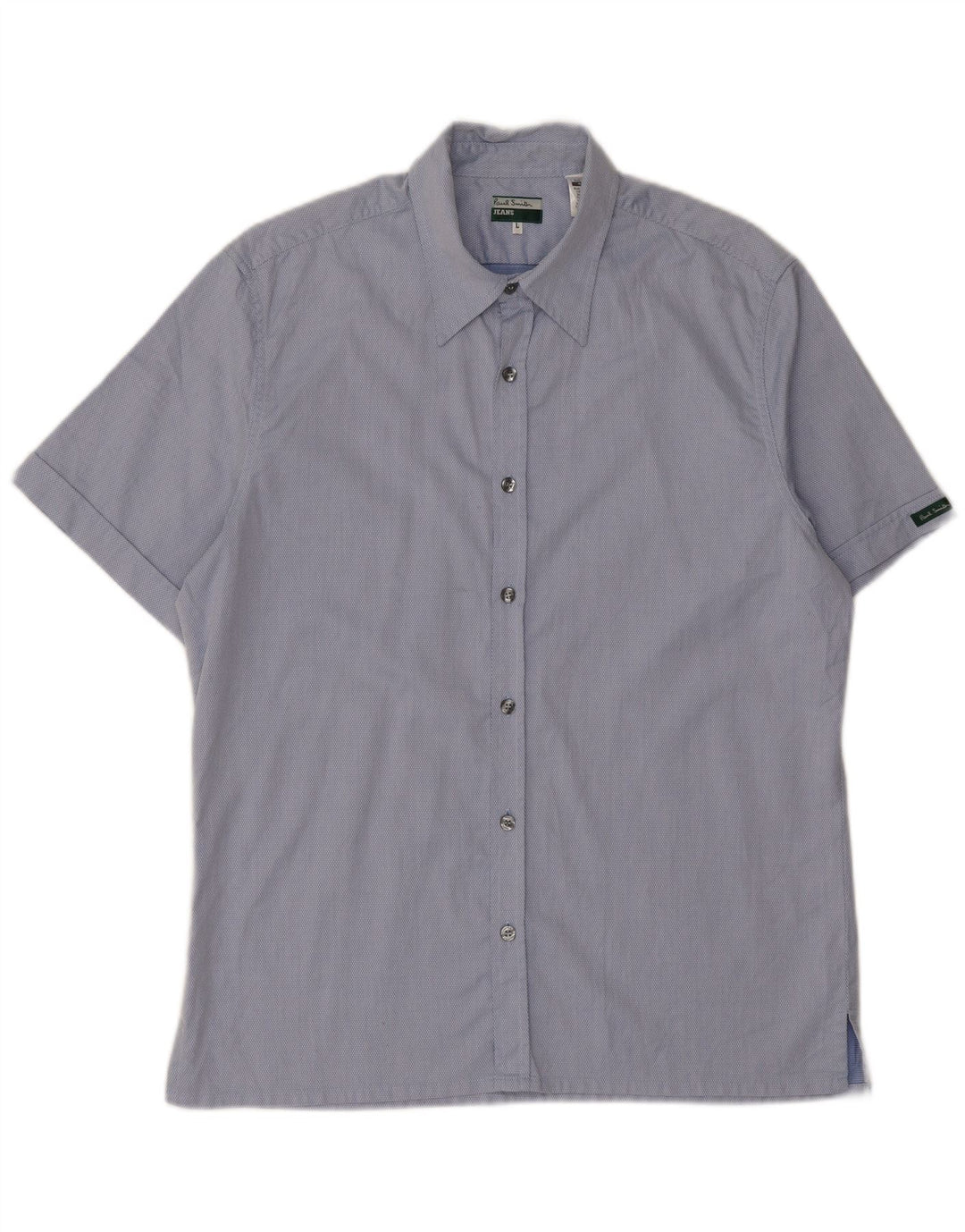 Camicia a maniche corte da uomo Paul Smith Large in cotone maculato blu