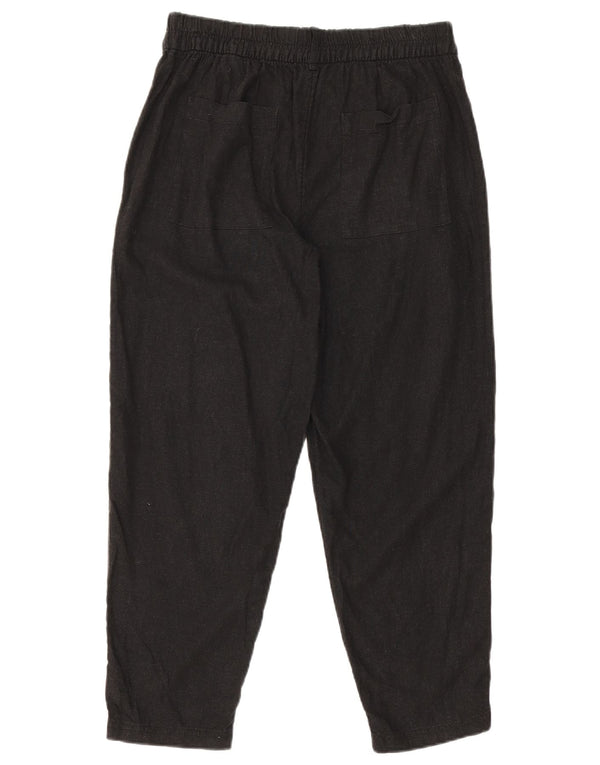 Pantaloni corti affusolati Marks & Spencer da donna UK 10 piccoli W30 L24 neri