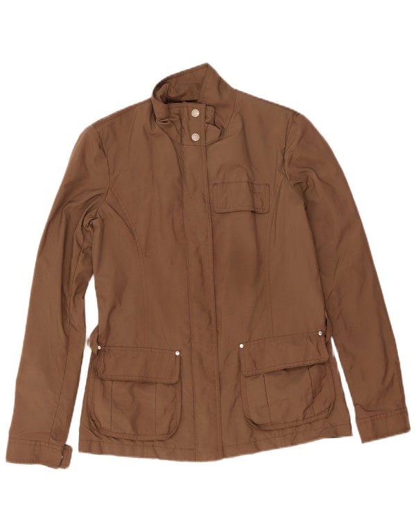 Geox Donna Respira Utility Giacca UK 8 Small Marrone Poliestere