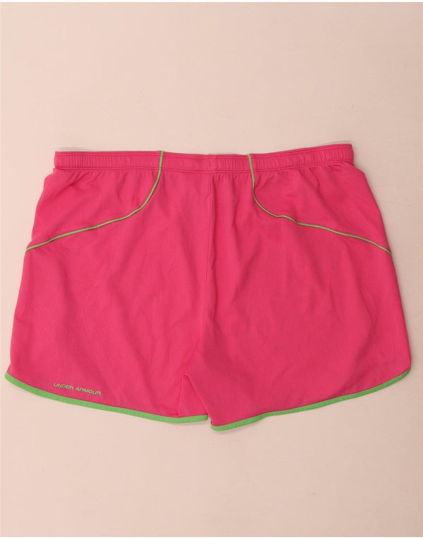 Pantaloncini sportivi Under Armour da donna Heat Gear UK 16 Large Pink Poliestere