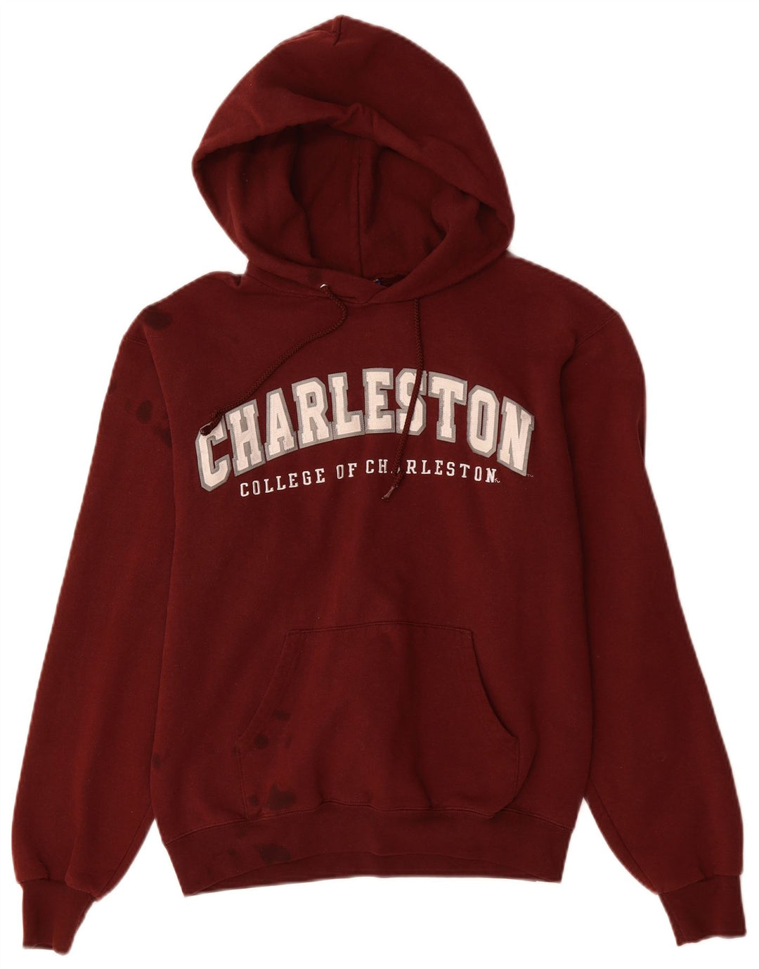 CHAMPION Felpa con cappuccio grafica Charleston da uomo piccola in cotone bordeaux