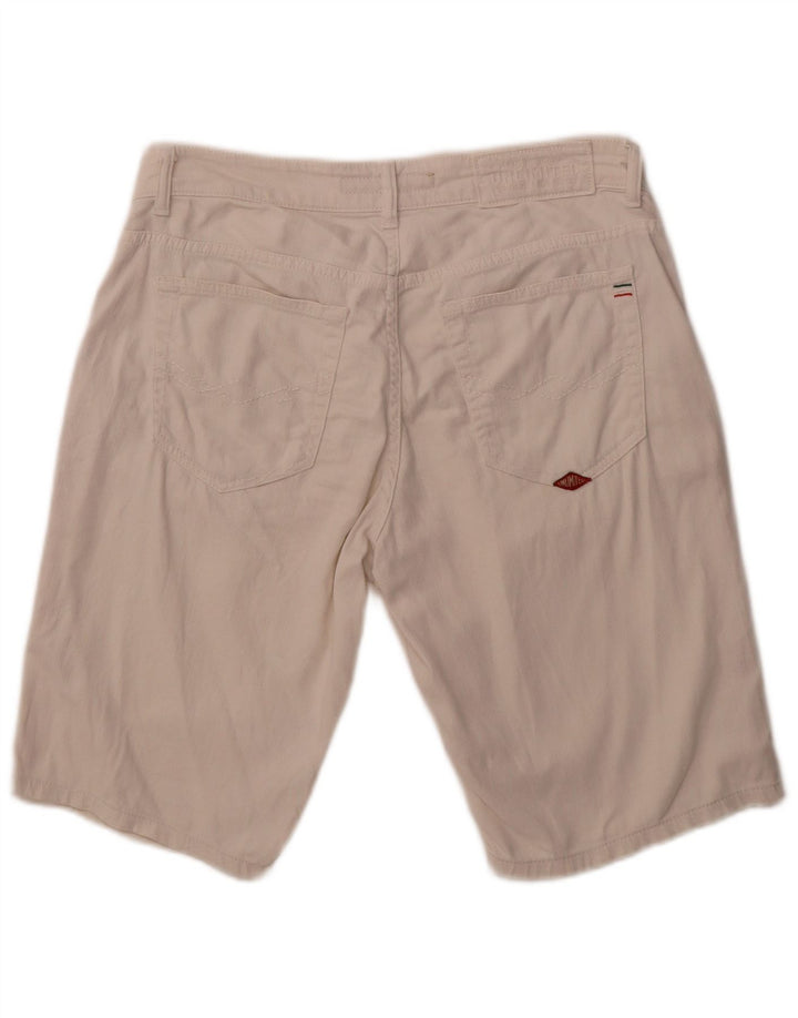 UNLIMITED Womens Denim Shorts W33 Medium White Cotton