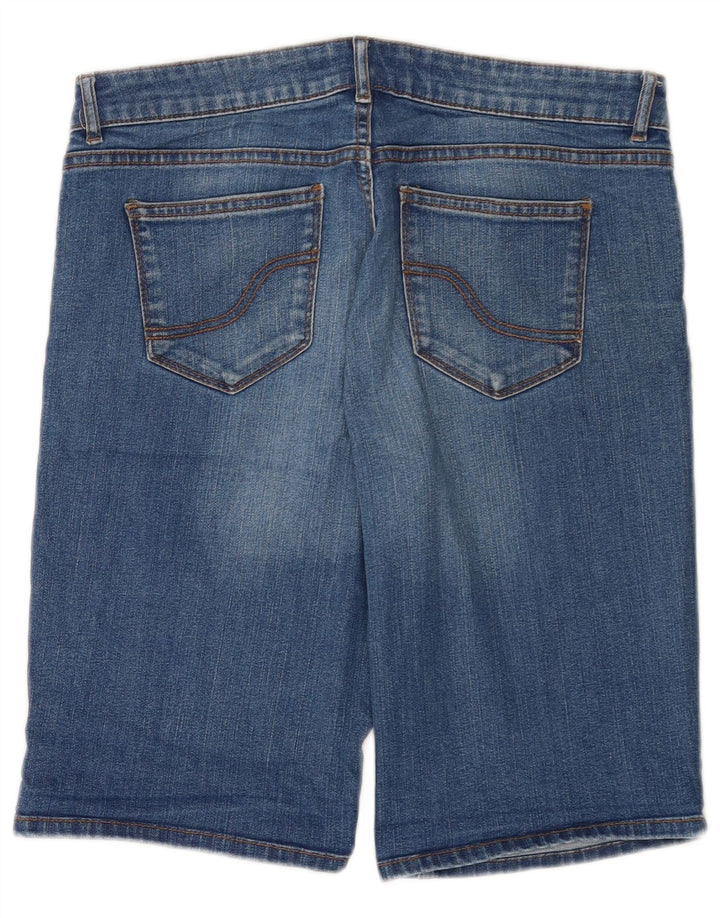 Pantaloncini bermuda in denim da donna Fat Face UK 12 medi W32 cotone blu
