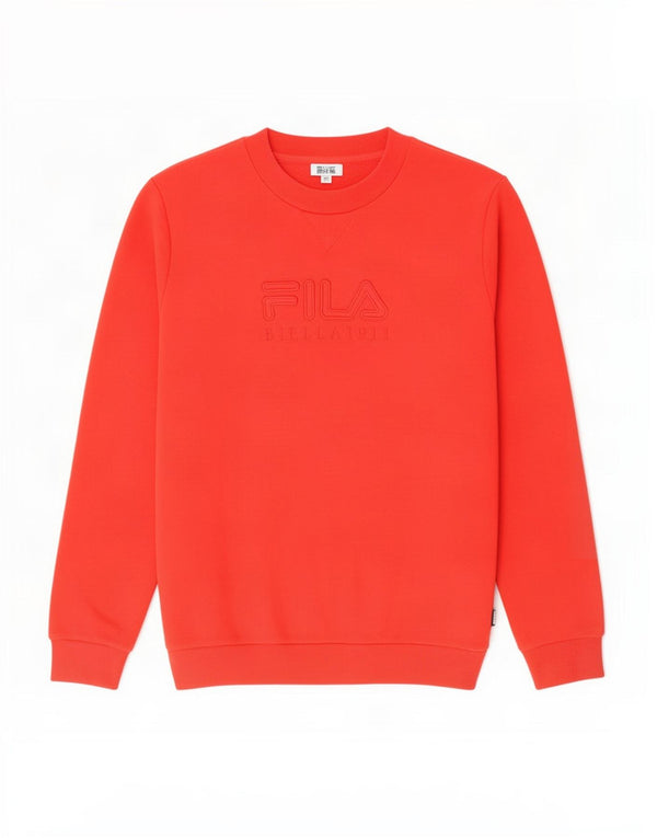 Fila Felpa con grafica da donna Maglione UK 16 Large Rosso Cotone