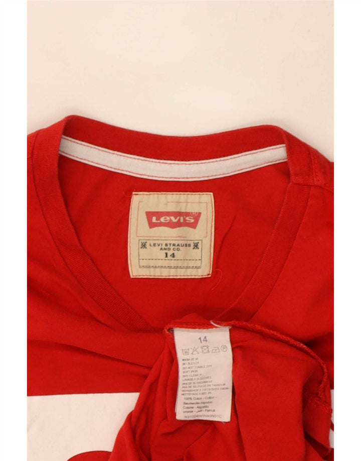 T-shirt grafica Levi's per ragazzi 13-14 anni in cotone rosso