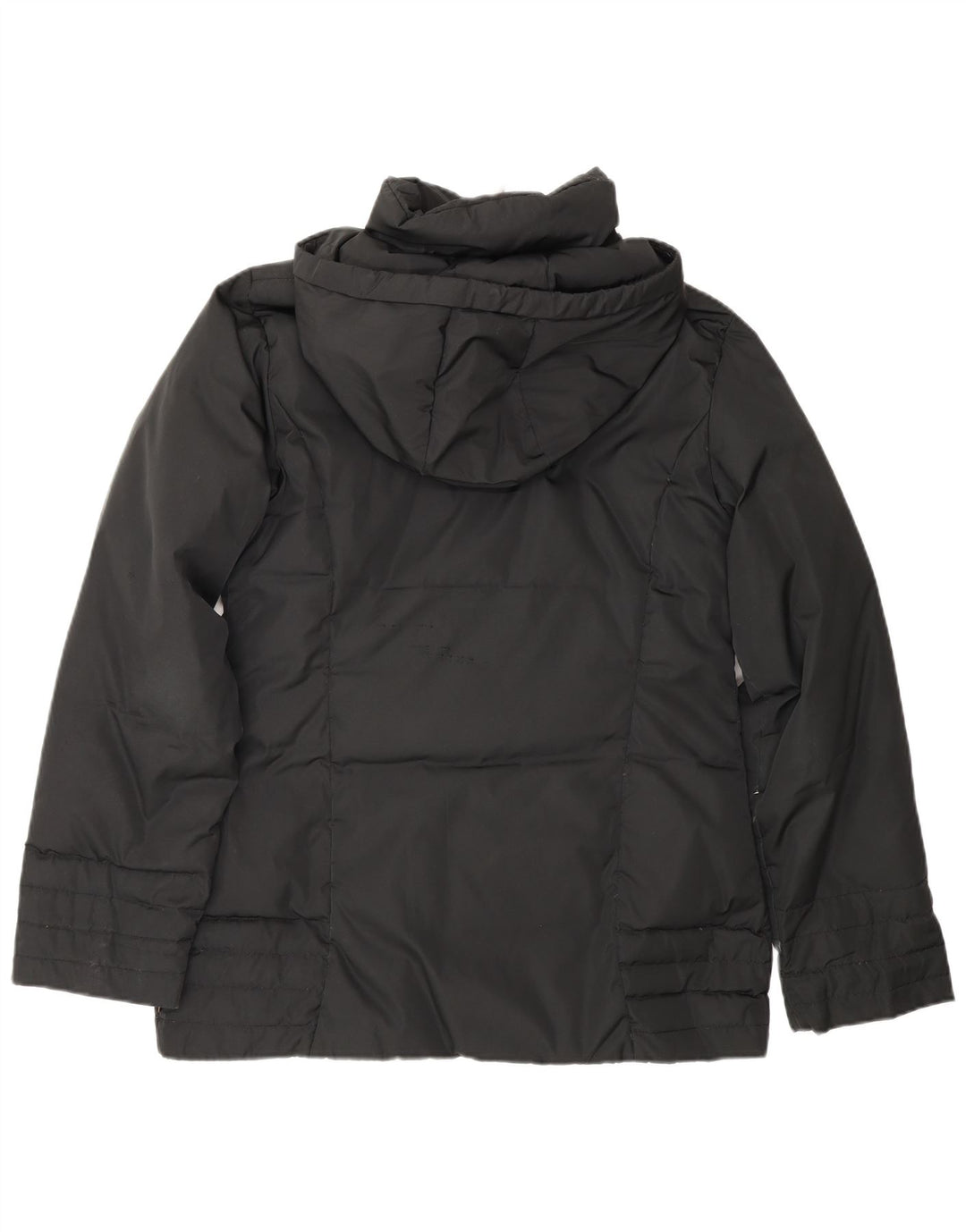 Moncler Donna Giacca imbottita con cappuccio Taglia 2 Medium Nero Poliestere