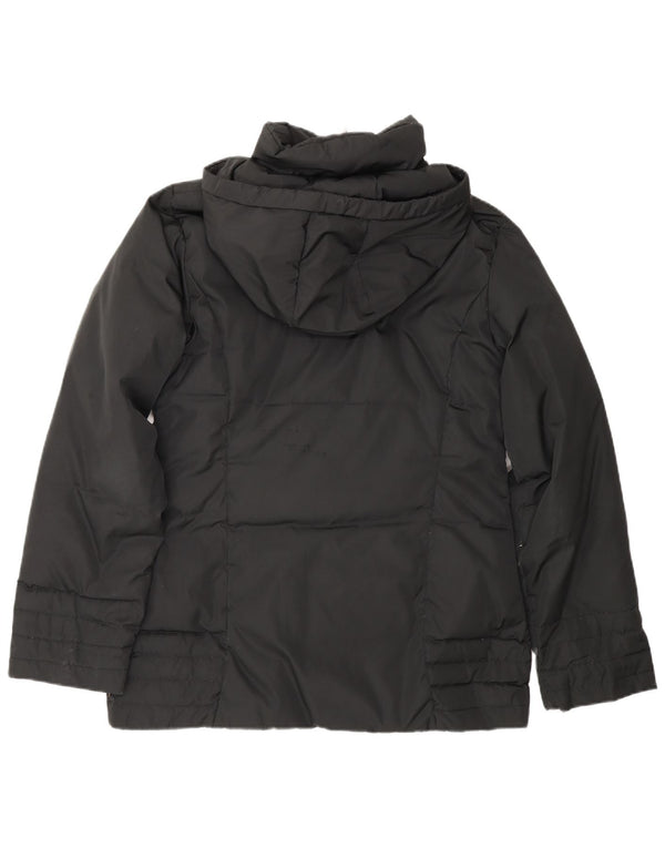 Moncler Donna Giacca imbottita con cappuccio Taglia 2 Medium Nero Poliestere