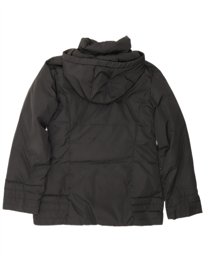 Moncler Donna Giacca imbottita con cappuccio Taglia 2 Medium Nero Poliestere