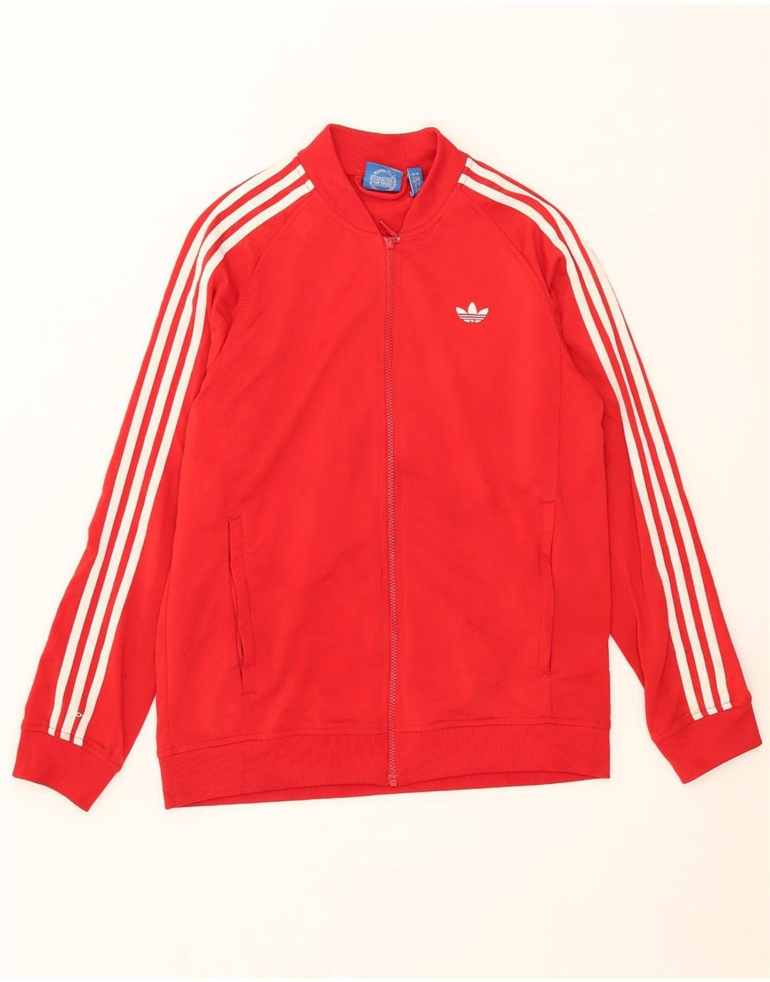 Giacca da tuta da uomo ADIDAS grande rossa in poliestere