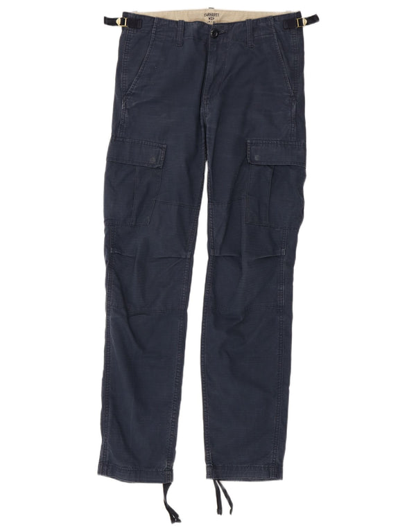 Pantaloni cargo dritti da uomo Carhartt Wip W28 L32 gessato blu navy