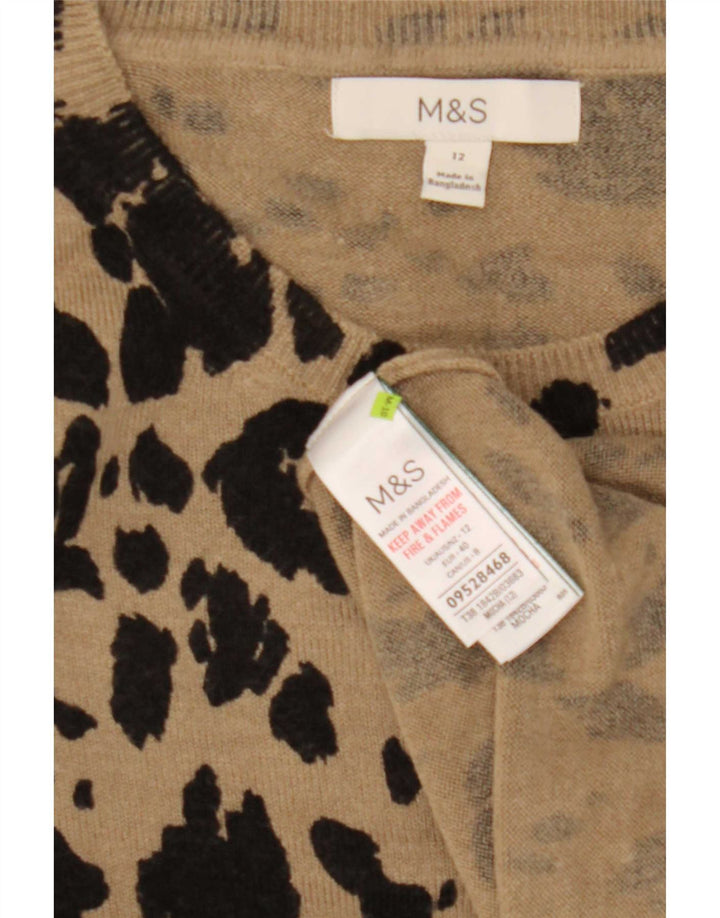 Maglione maglione girocollo da donna Marks & Spencer UK 12 Beige medio