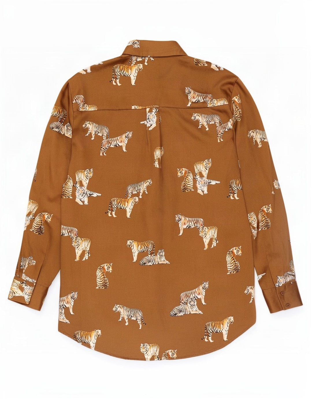Zara, camicia oversize da donna, camicetta UK 10, piccola, in poliestere con stampa animalier beige