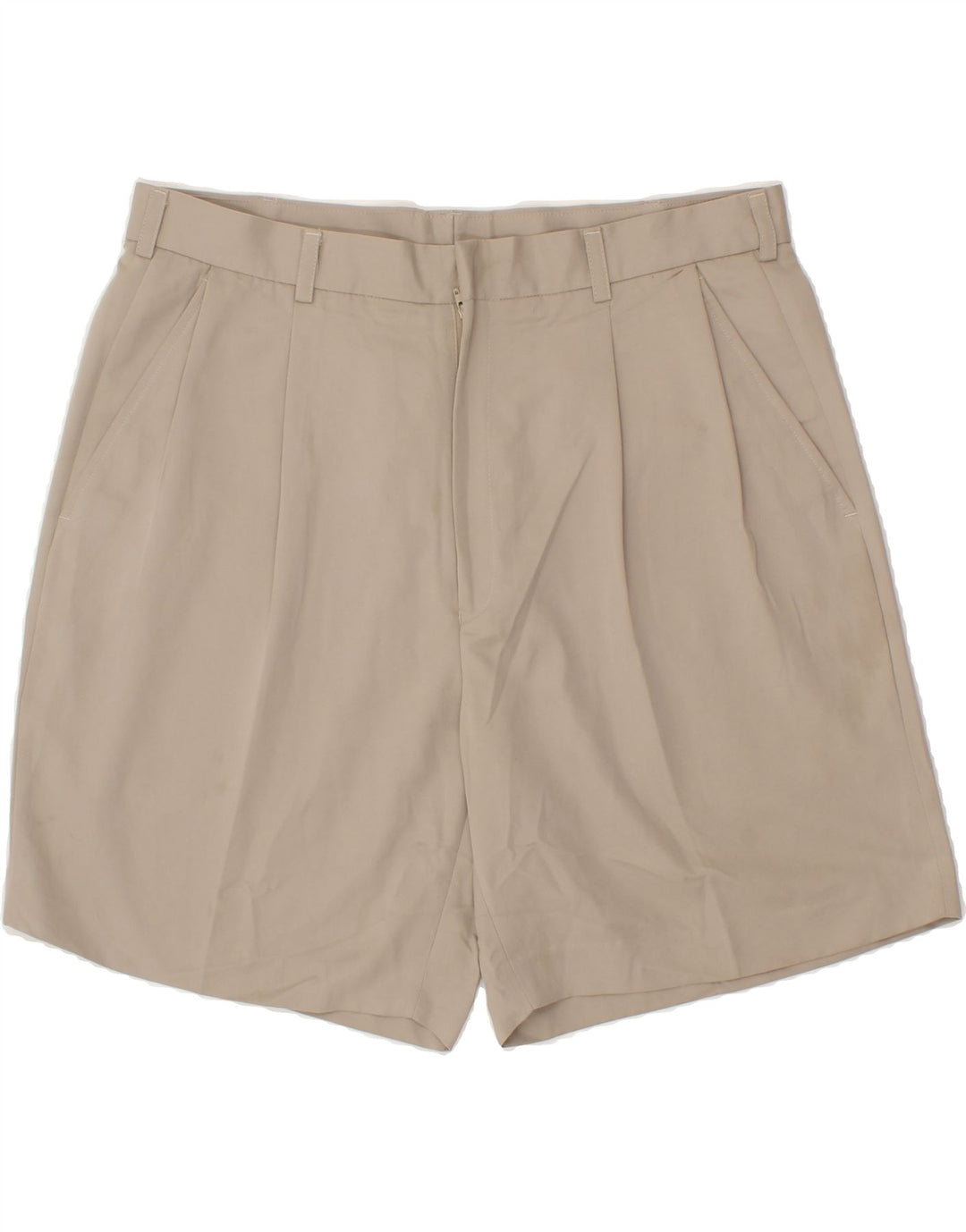 IZOD Mens Pegged Chino Shorts W38 XL Beige Polyester Vintage Izod and Second-Hand Izod from Messina Hembry 