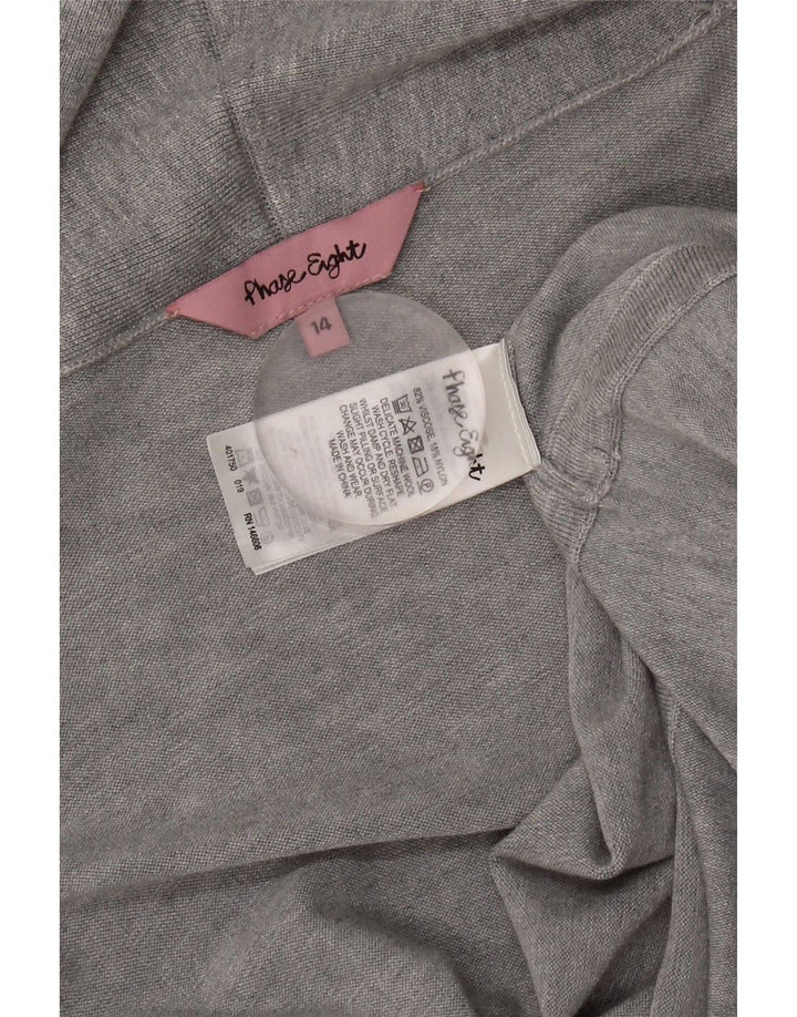 Maglione cardigan aperto lungo da donna Phase Eight UK 14 Viscosa grigio medio