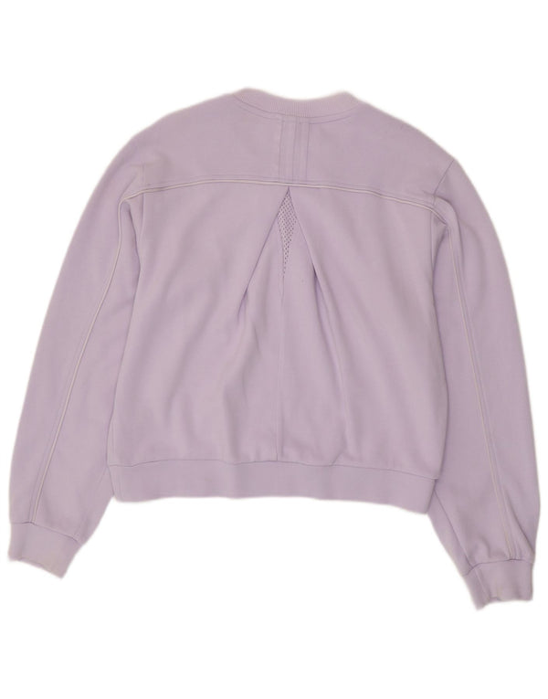 Felpa oversize da donna Adidas maglione UK 4/6 XS cotone lilla