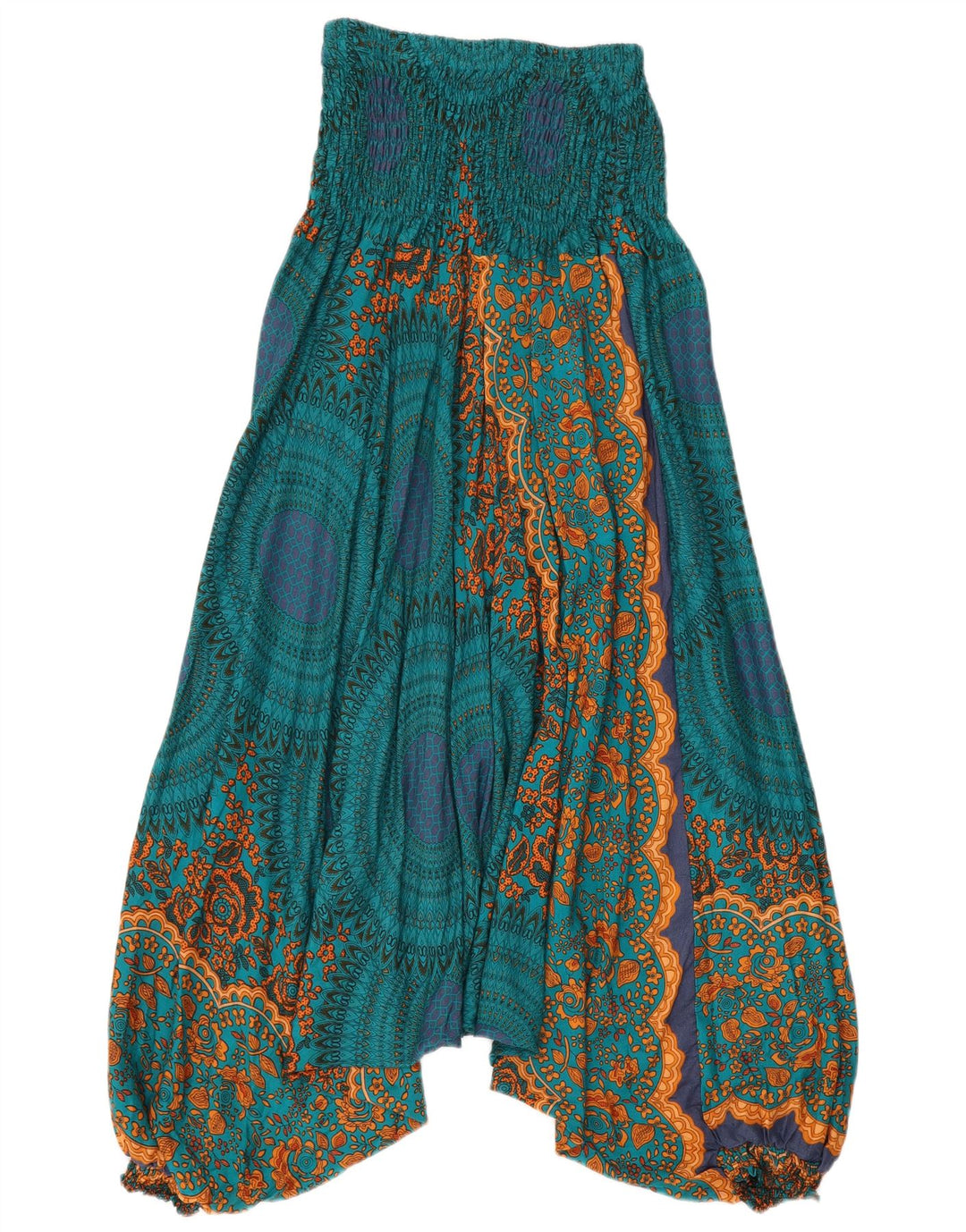 Pantaloni Harem vintage da donna W24 L24 Blu Paisley
