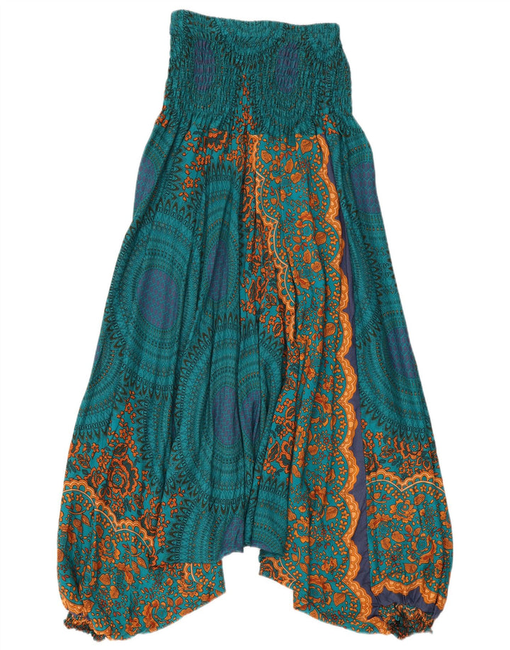 Pantaloni Harem vintage da donna W24 L24 Blu Paisley