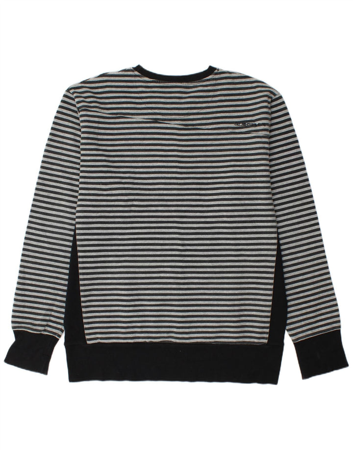 Felpa da uomo QUIKSILVER Maglione XL Cotone a righe nere