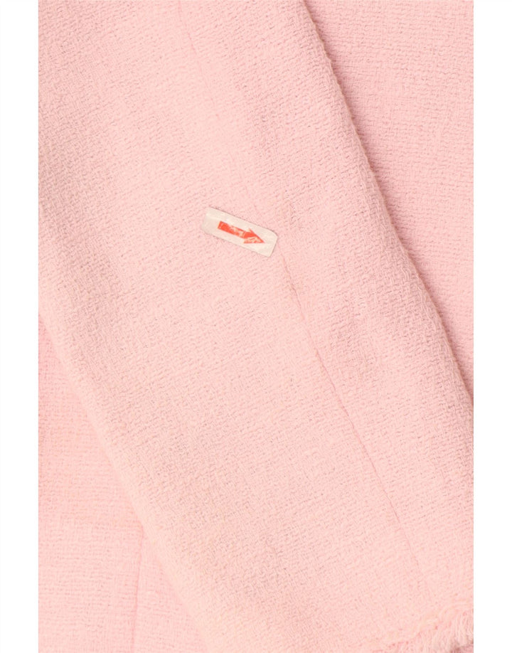 Soprabito aperto da donna Zara UK 10 piccolo in cotone rosa