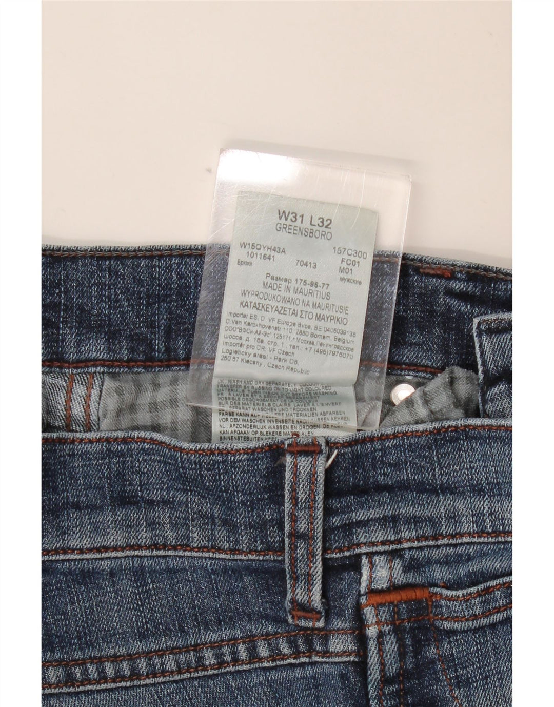 Jeans WRANGLER Greensboro Slim da uomo W31 L32 in cotone blu