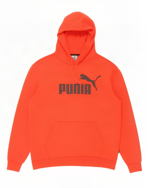 Felpa con cappuccio grafica da uomo Puma Large in cotone rosso