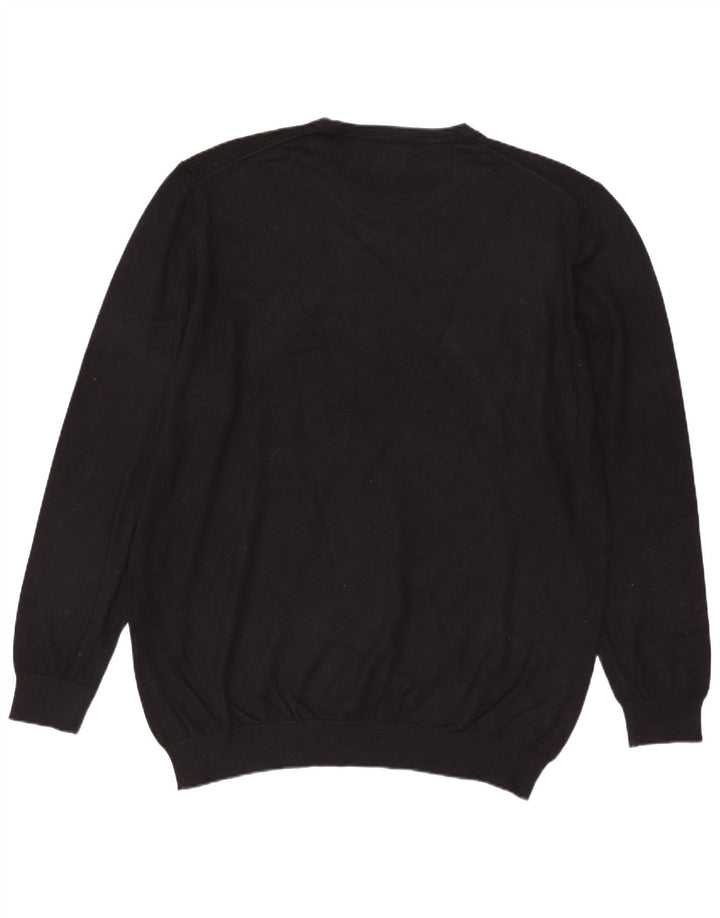 Maglia ZARA Uomo Girocollo Maglia Media Nera in Viscosa