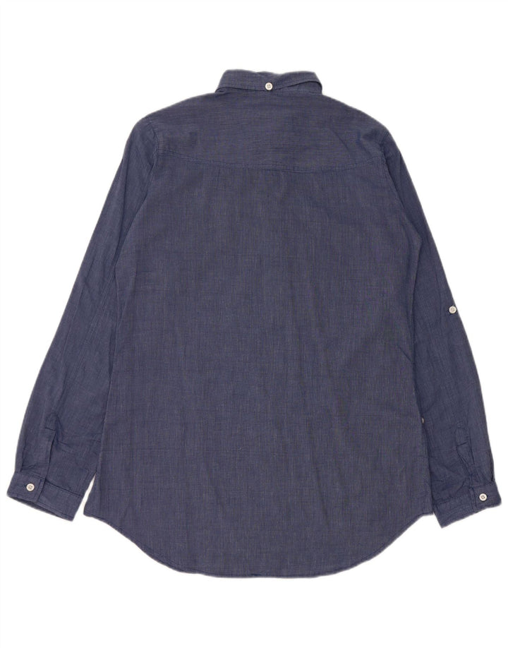 Camicia pullover lunga da donna Brugi UK 16 grande cotone blu
