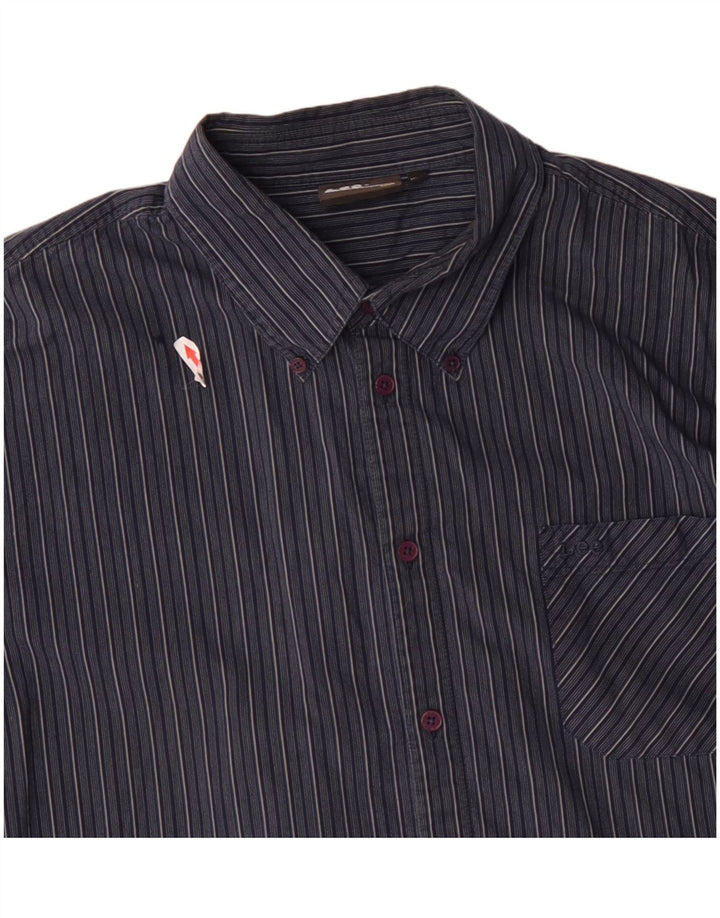 Camicia da uomo Lee 2XL cotone a righe blu navy