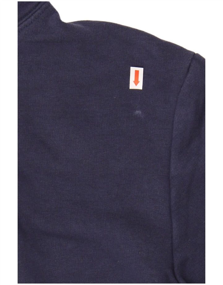 PUMA Mens Hoodie Jumper Large Navy Blue Cotton