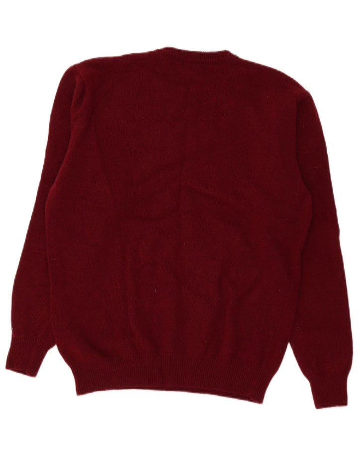 Maglione da uomo girocollo Old River in lana vergine bordeaux media