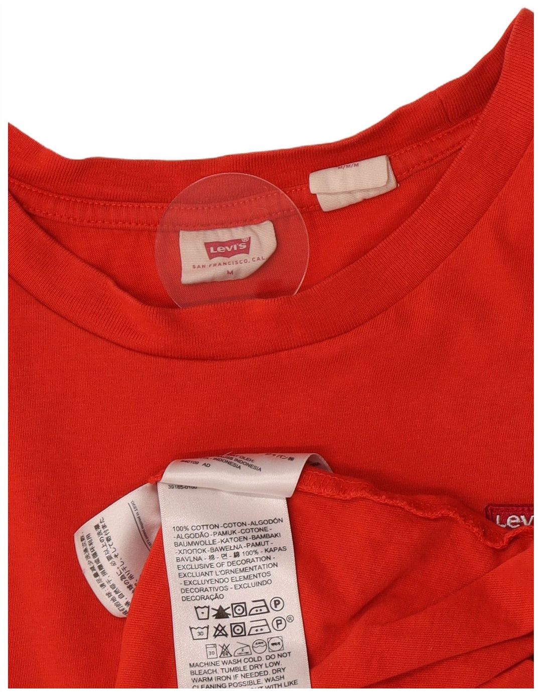 T-shirt da donna Levi's Top UK 12 rosso medio in cotone