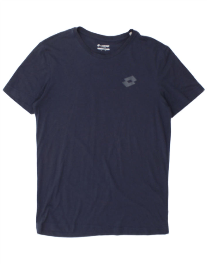 T-shirt da uomo Lotto Top Large in cotone blu navy