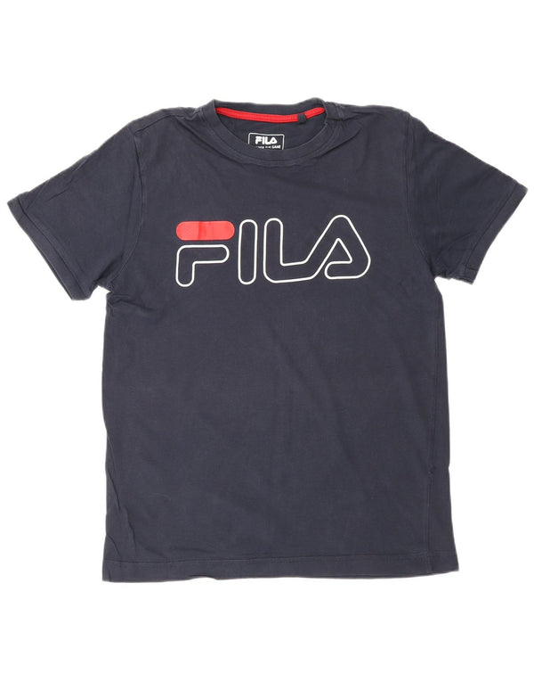 T-shirt grafica da uomo FILA Top Small blu navy