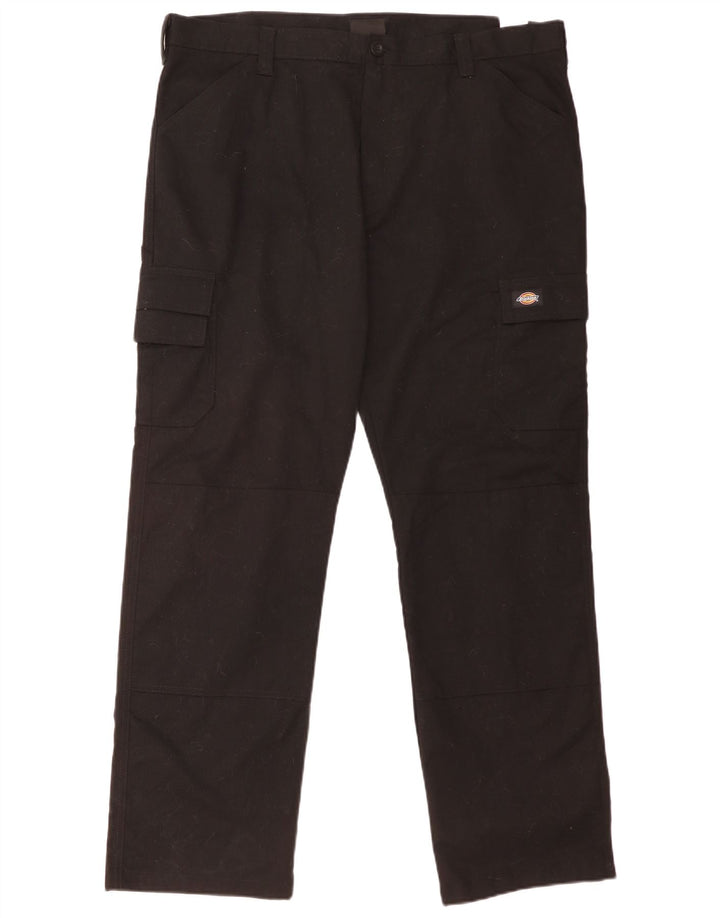 Pantaloni cargo dritti da uomo Dickies W40 L32 poliestere nero